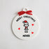 Christmas Stick Figure Ornament - 1 Person/Pet